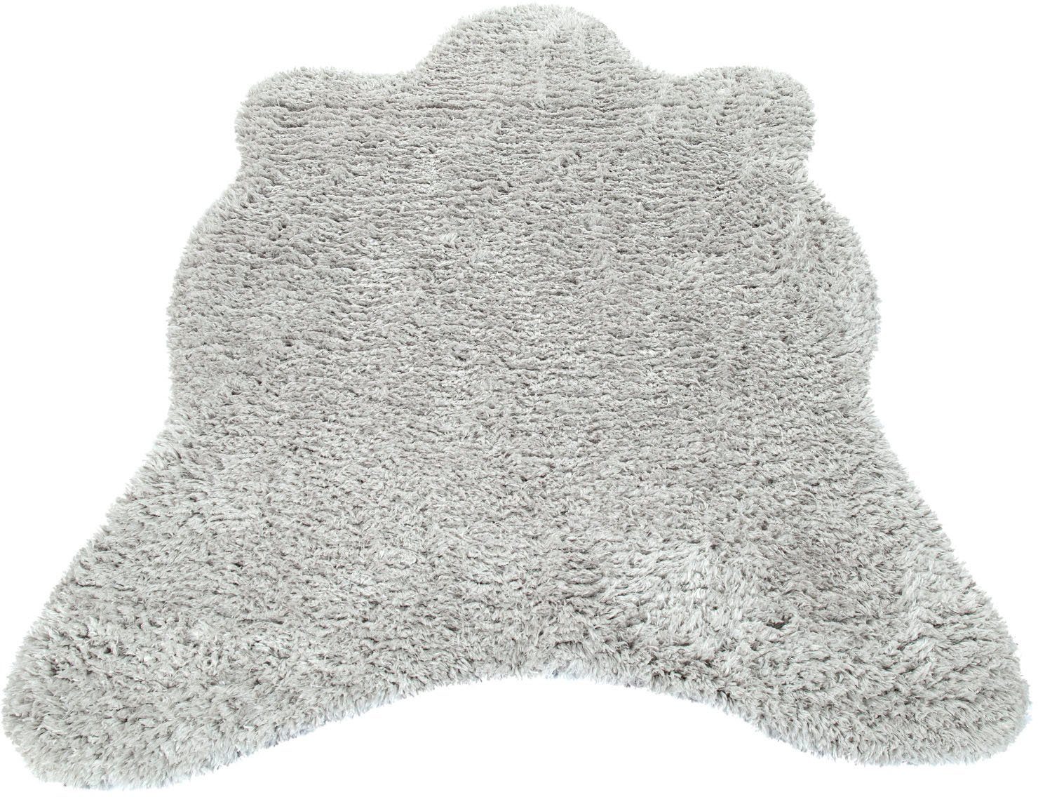 Fellteppich Zotty 450, Paco Home, fellförmig, Höhe: 54 mm, Kunstfell, weicher Hochflor, einfarbig, auch als Bettvorleger geeignet