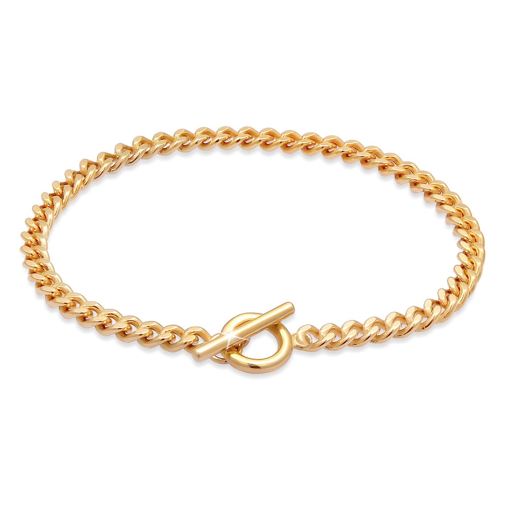 Elli Elli Bracelet Bracelet Chaîne Basic avec fermeture à barre en argent 925 sterling Bracelet
