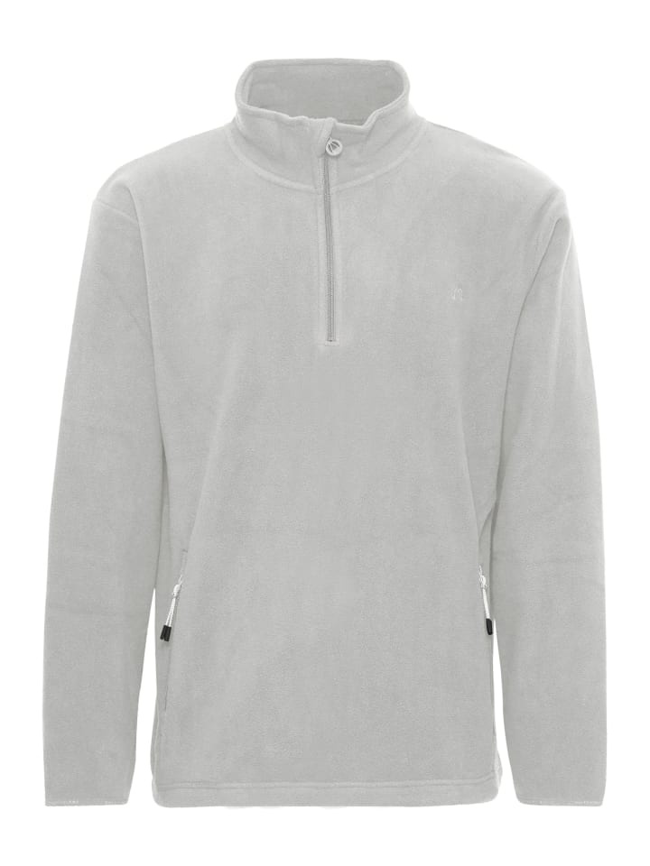 North Bend Troyer NBCotas M 233866MMM Atmungsaktiver Fleecepullover mit Troyer Kragen in Grau günstig kaufen