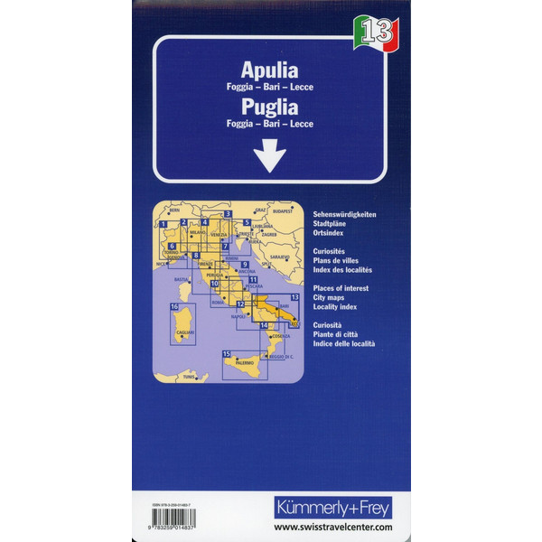 KuF Italien Regionalkarte 13 Apulien 1 : 200 000 - Straßenkarte