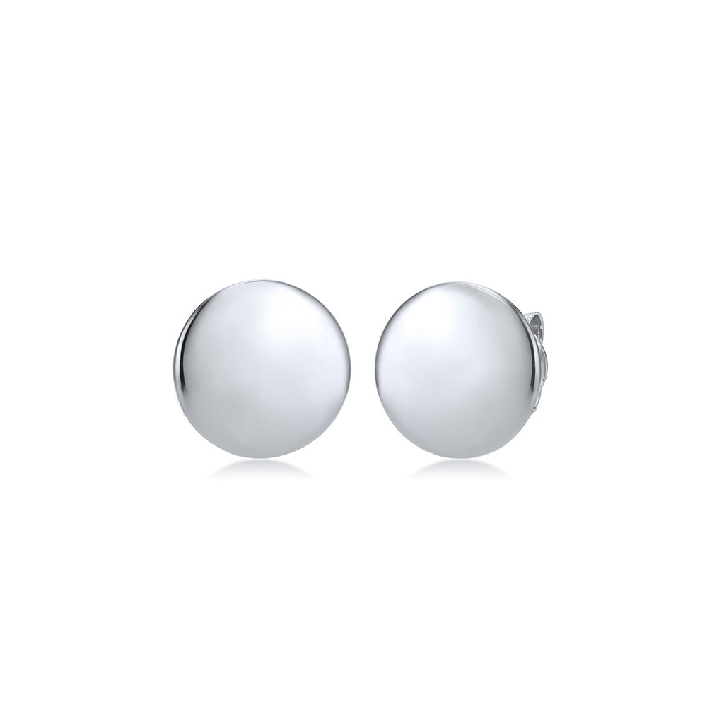 Elli Elli Boucles d'Oreilles Femme Cercle d'Optique de Base en Argent Sterling 925 Boucles d'oreilles