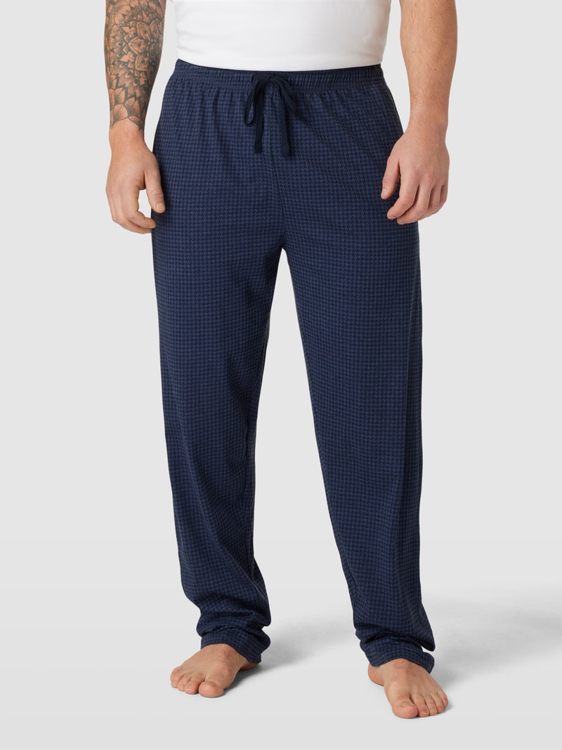 PLUS SIZE Pyjama-Hose mit Karomuster in blau