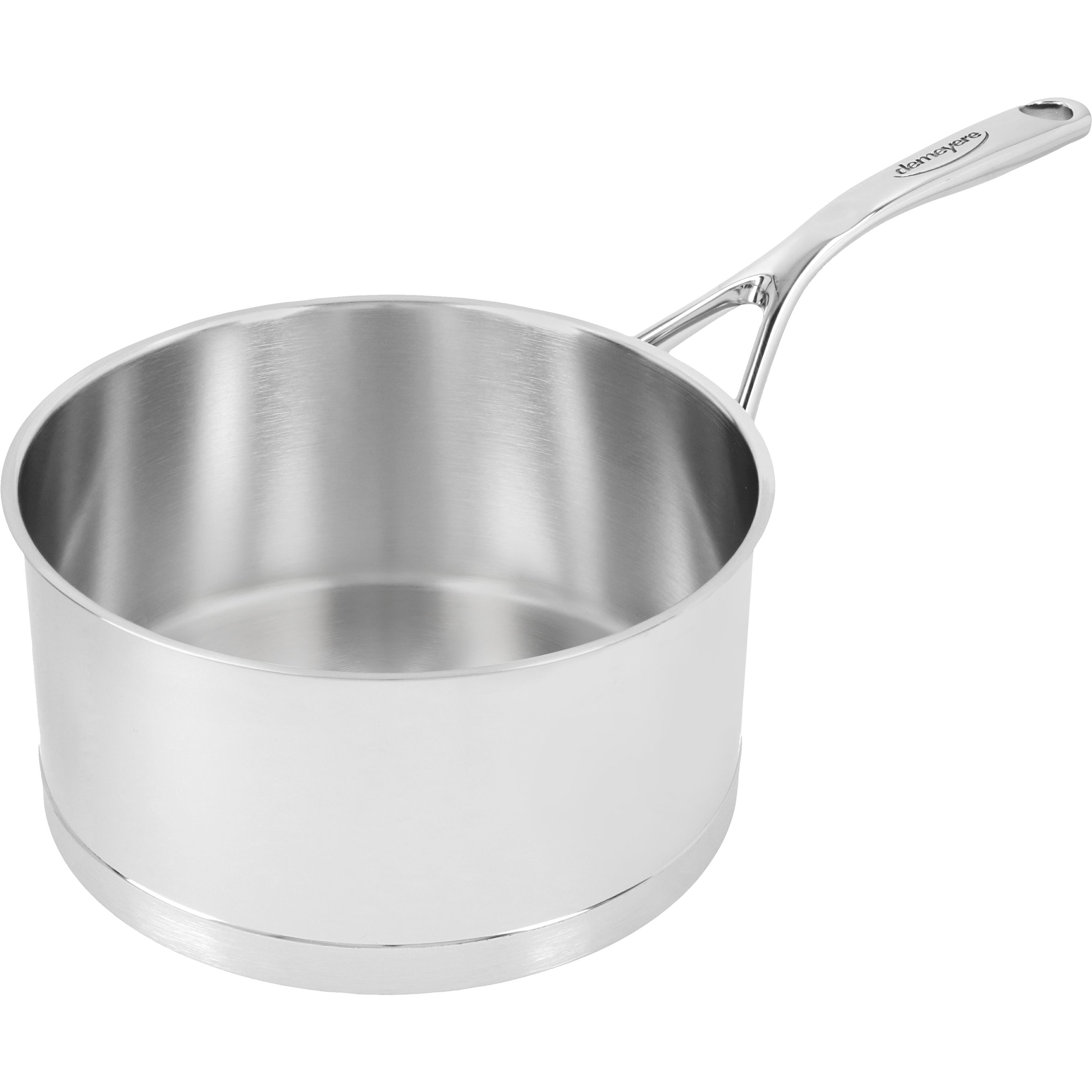 Stieltopf ohne Deckel 20 cm, 18/10 Edelstahl, Silber