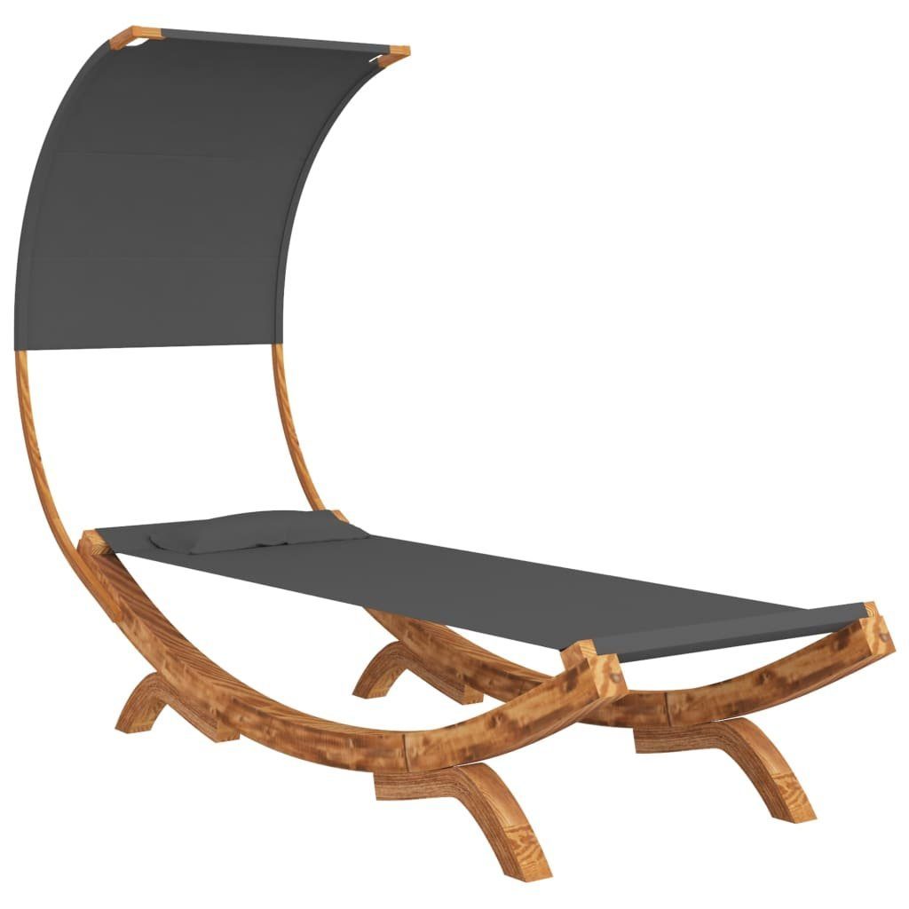 vidaXL Hängematte Hängematte mit Dach 100x216x162cm Bugholz Massiv Anthrazit