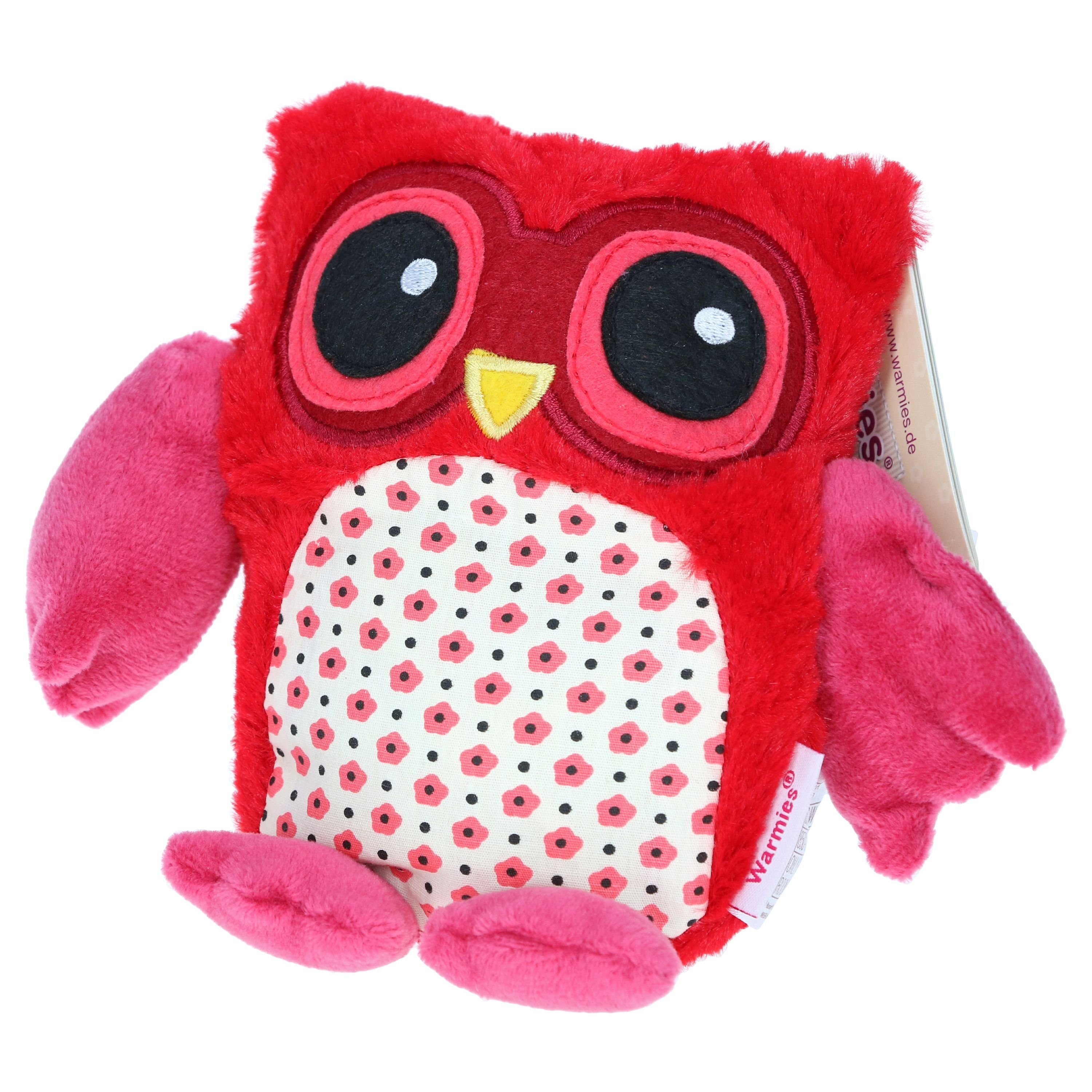Warmies® Wärmekissen Warmies Kuscheltier Mini Eule rot für die Mikrowelle und Backofen