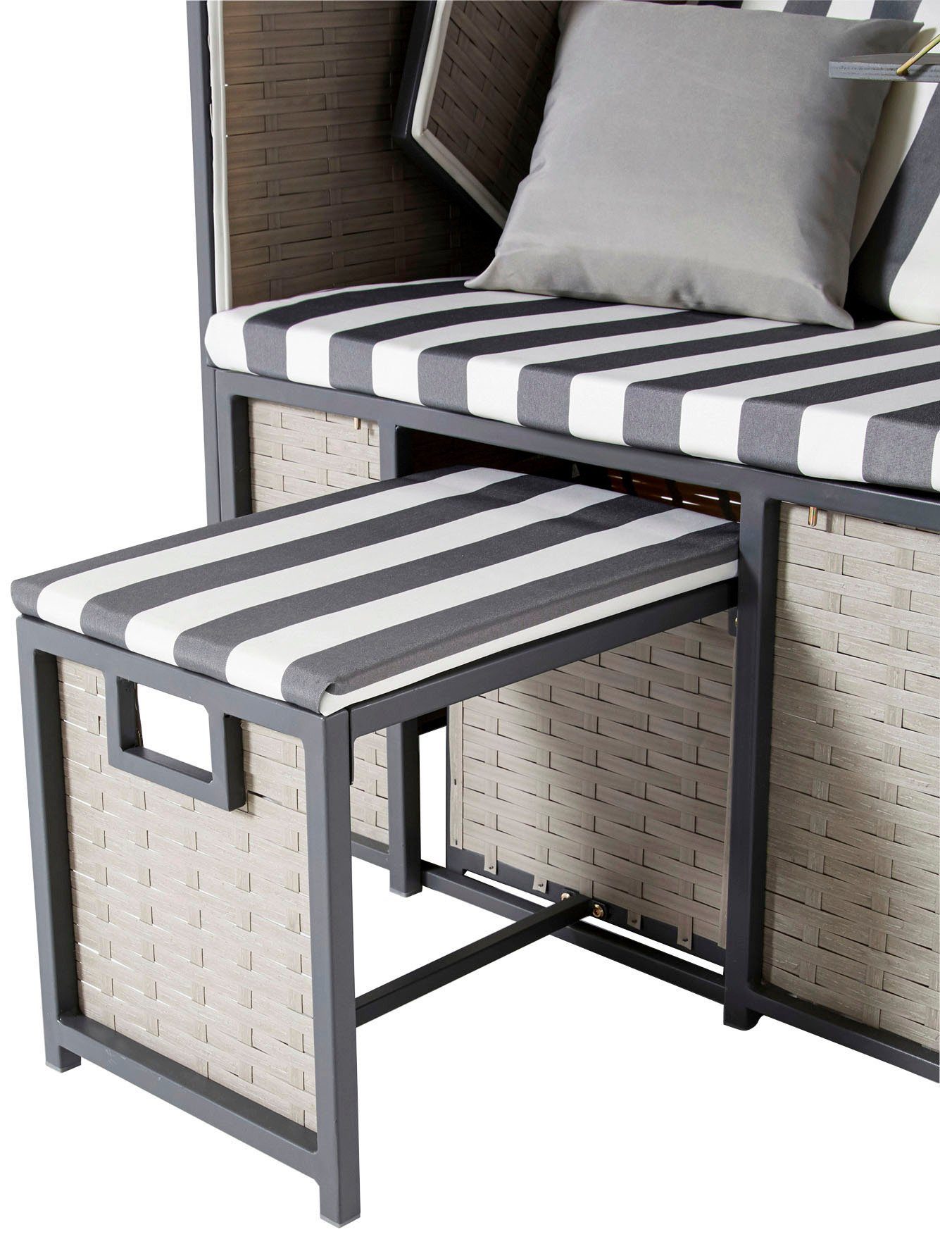 my Flair Strandkorb Bulli, BxTxH: 82x60x155 cm, Halblieger, 1-Sitzer