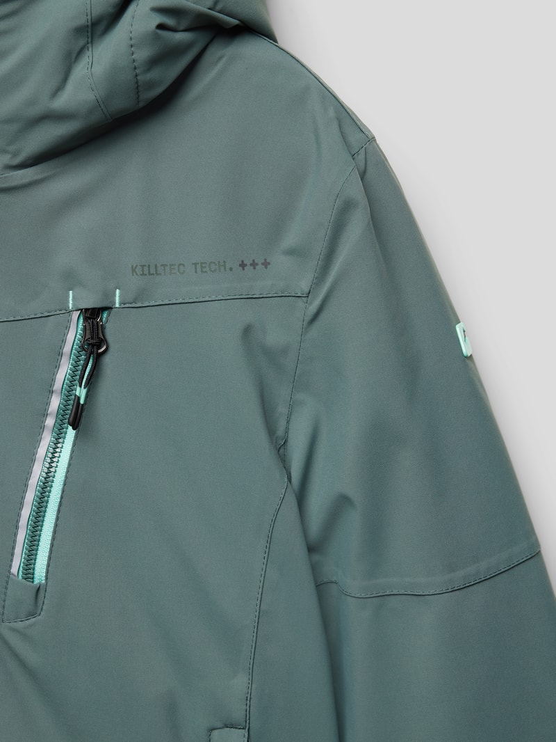 Softshell-Jacke mit Kapuze in helltürkis