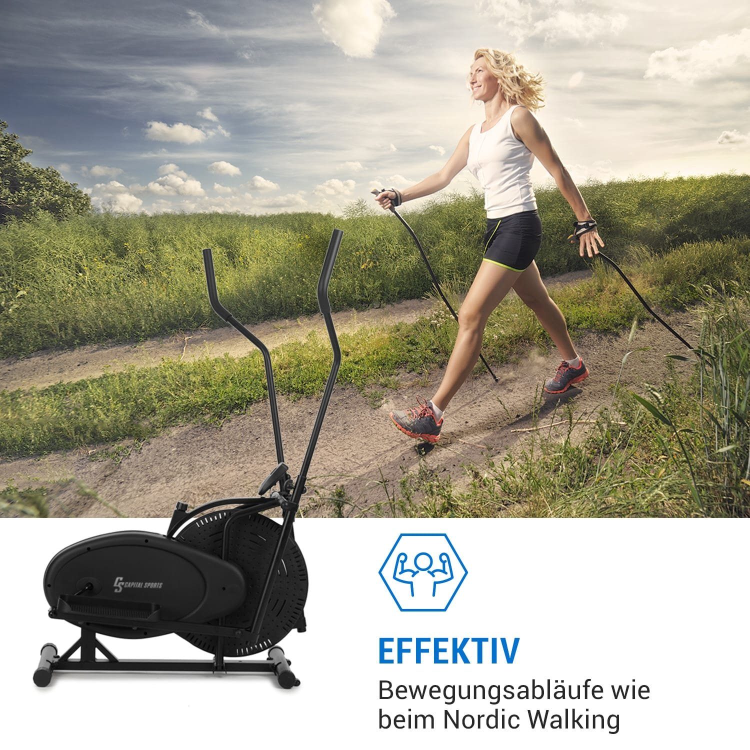 Capital Sports Heimtrainer Orbit (Trainingscomputer mit LCD-Display)
