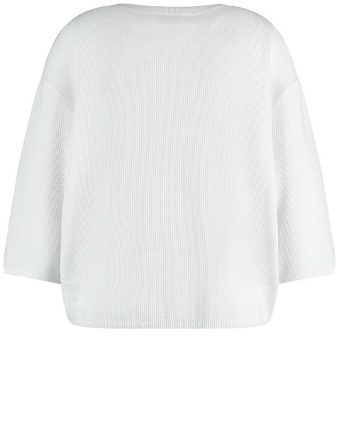 3/4 Arm Pullover aus Struktur-Strick