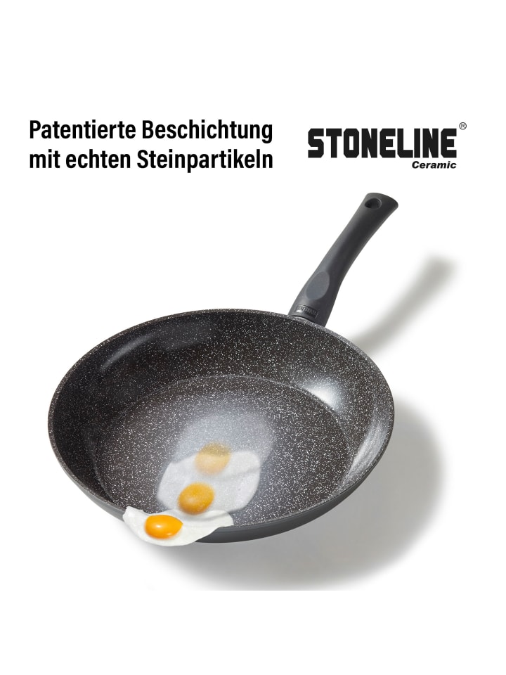 Stoneline Keramik Kochgeschirr-Set 6-teilig 18/20/24 | mit Deckeln in Anthrazit günstig kaufen onesize