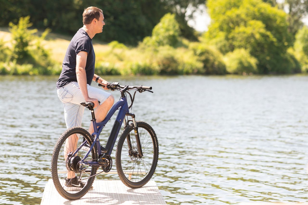 Adore Alu MTB Pedelec 29'' Enforce E-Bike Blau 250 Watt Li-Ion 36V/14 Ah/504 Wh 24 Gänge