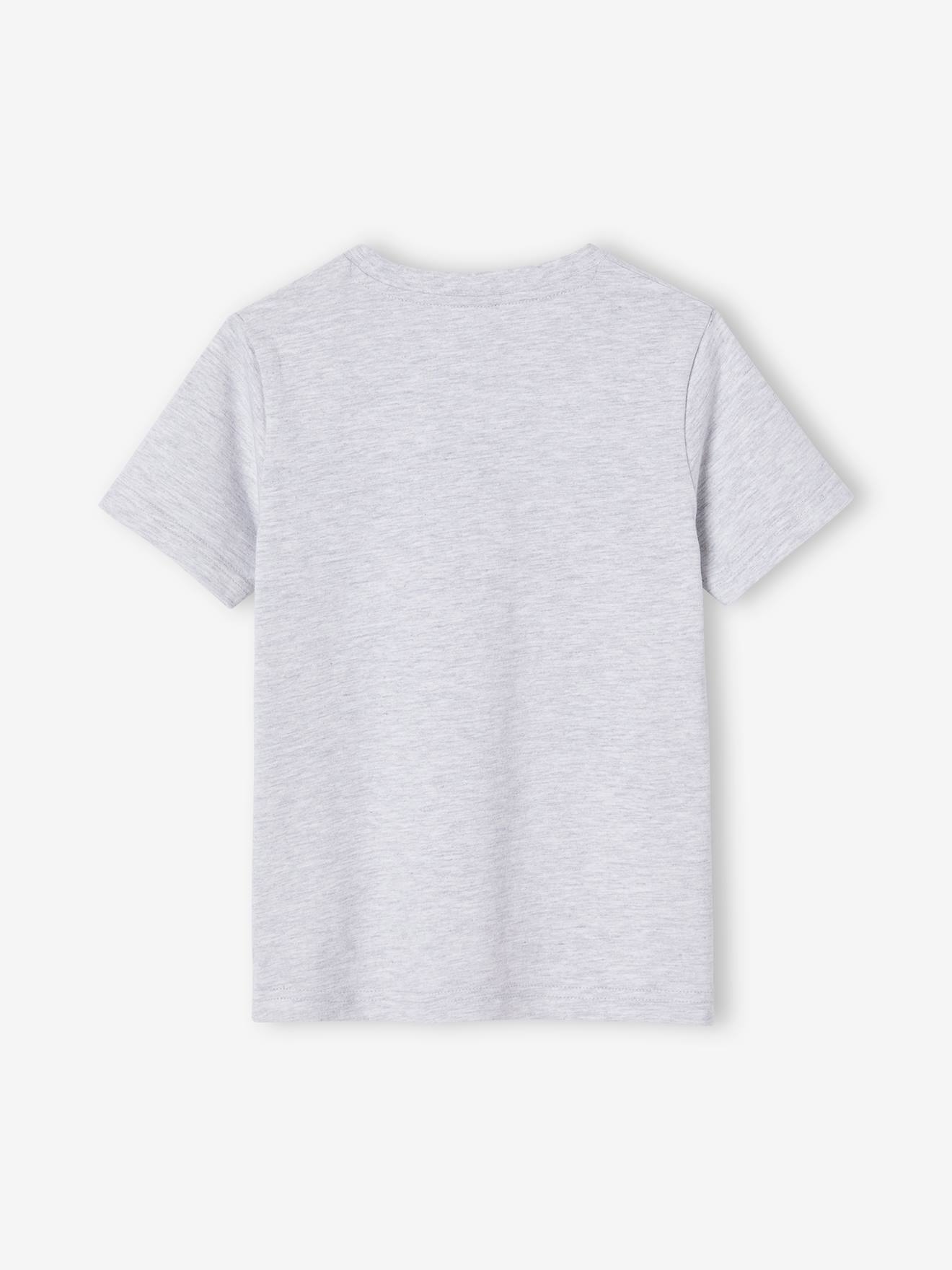Tee-shirt animal ludique garçon gris chiné