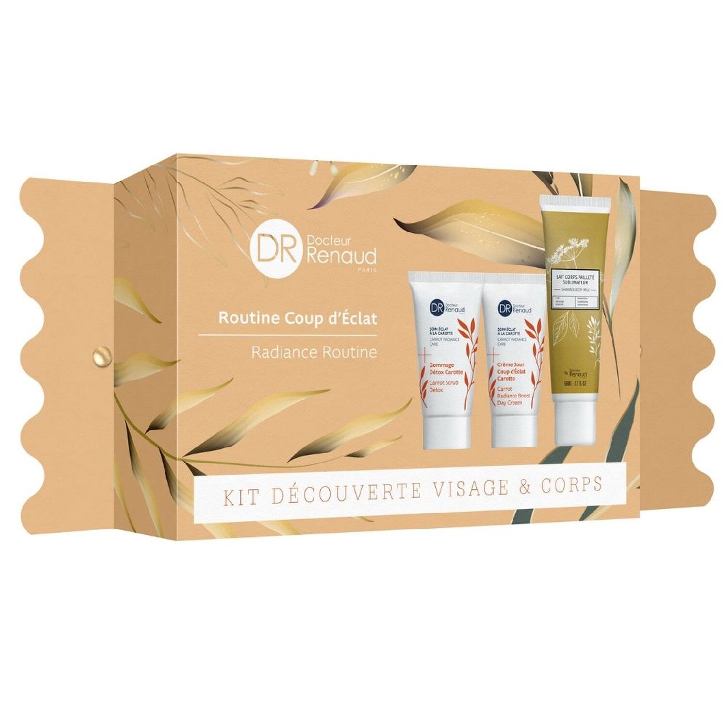 Docteur Renaud Cracker-Routine Eclat Crème de Jour Coup d'Eclat Carotte 20 ml + 2 Produits