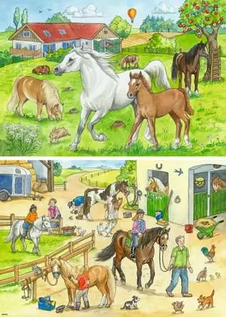 Kinderpuzzle ab 4 Jahren - Auf dem Pferdehof - 24 Teile