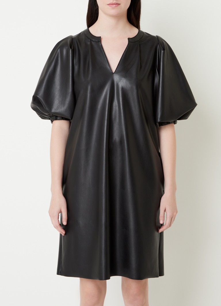 Vestido túnica corto de piel sintética de Penn & Ink