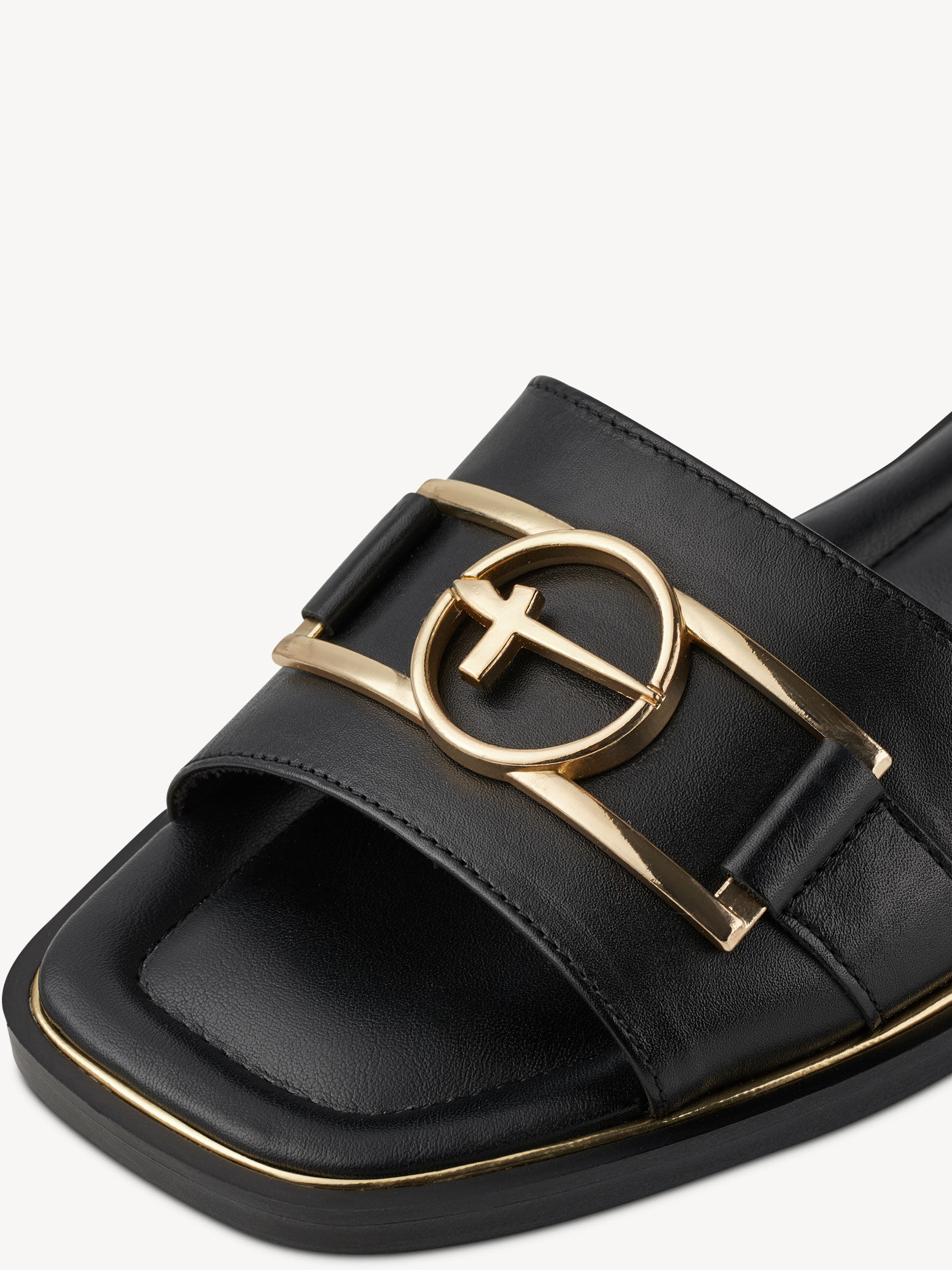 Mule en cuir - noir