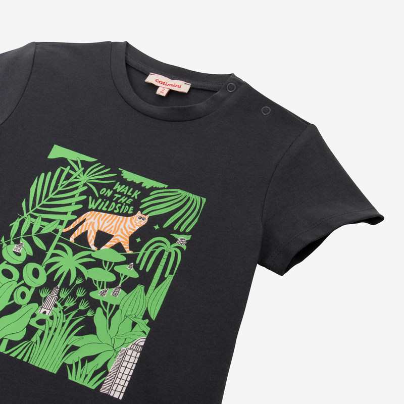 T-shirt bébé garçon jungle gris Catimini