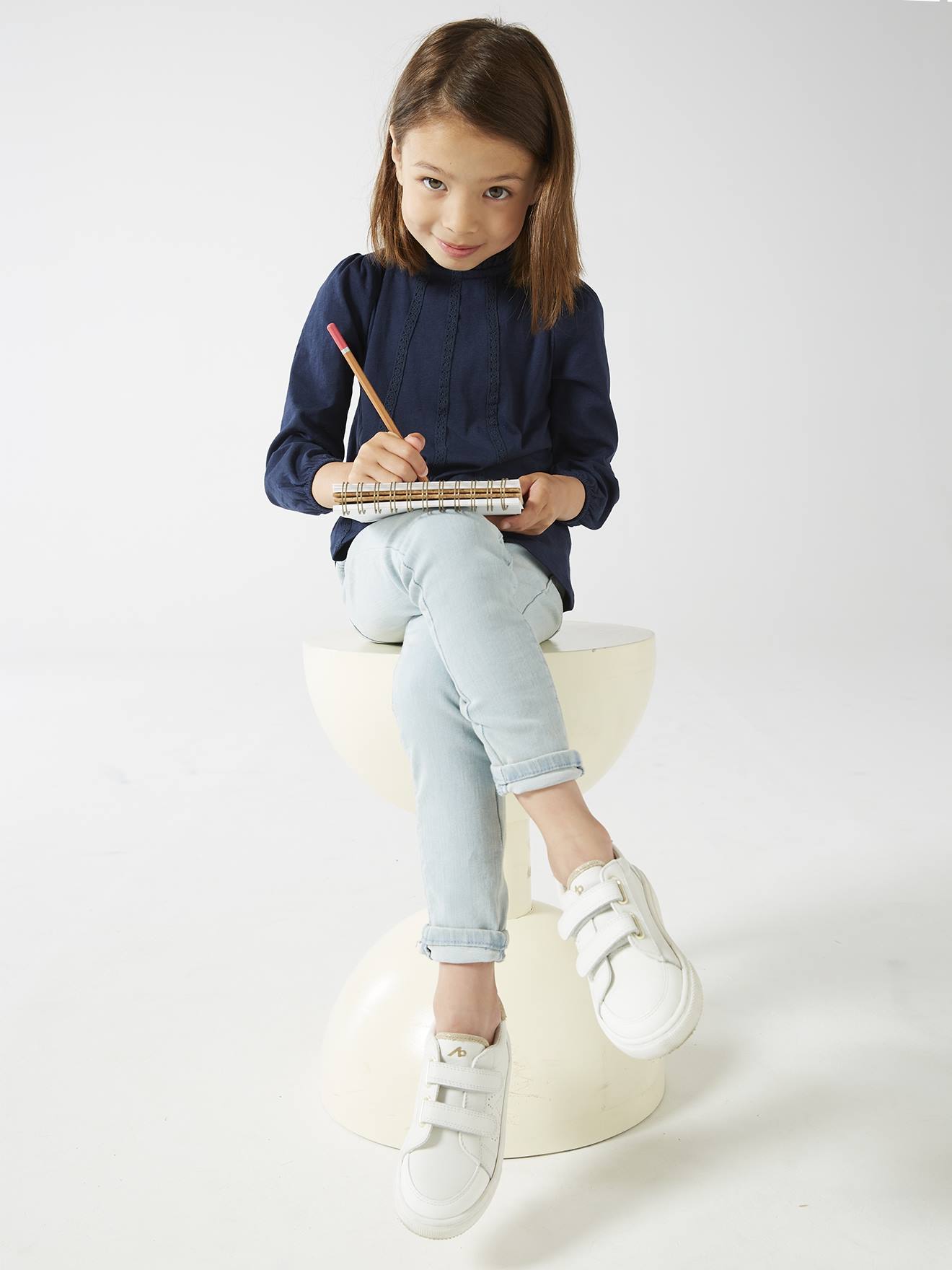 Jean tregging Basics fille stone