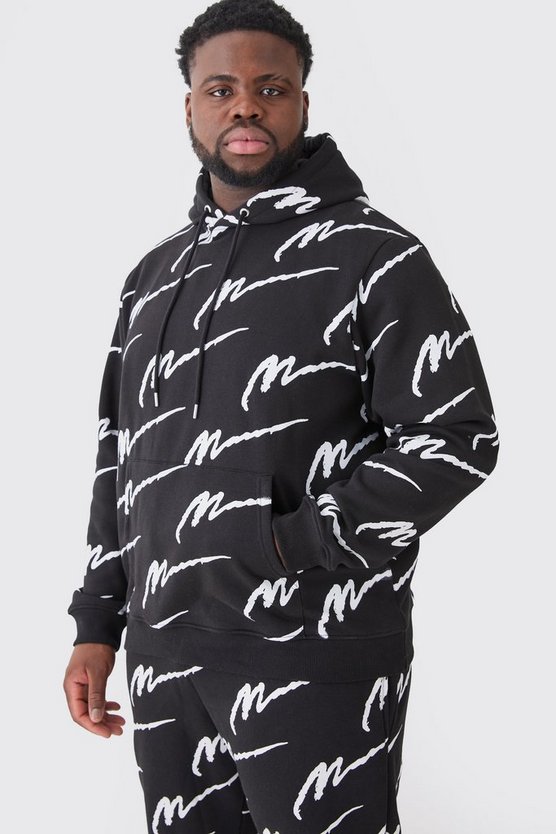 Plus Man Signature Hoodie mit Print