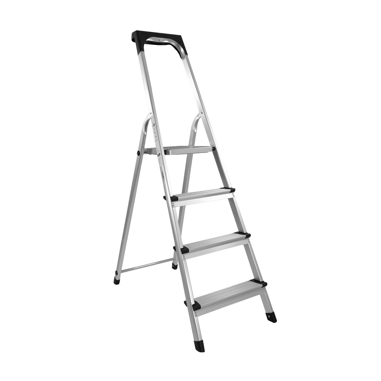 Lemodo Stehleiter mit 4 Stufen, Aluminium Trittleiter