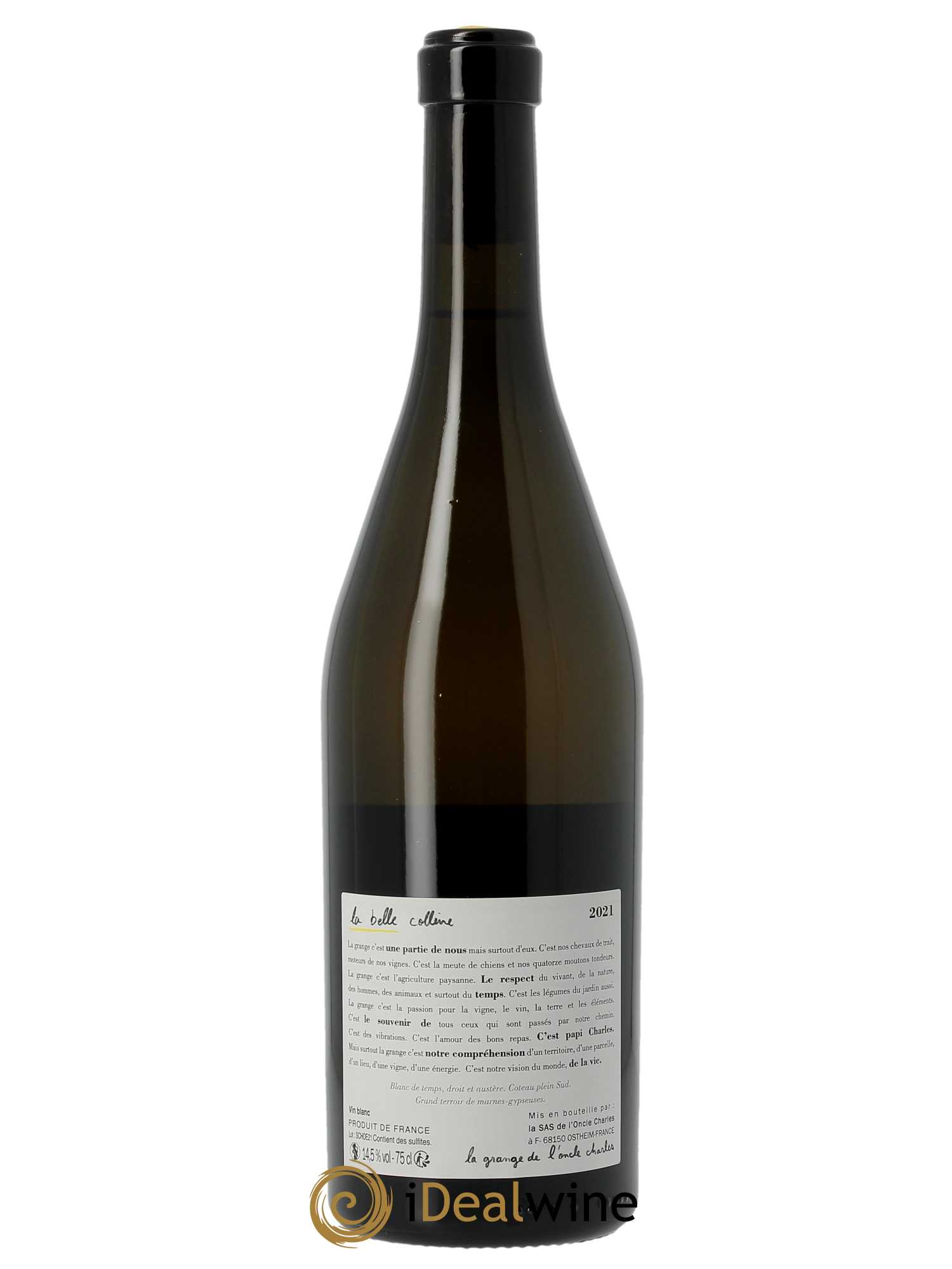 Vin de France La Belle Colline La Grange de l'Oncle Charles  2021 - Lot de 1 Bouteille