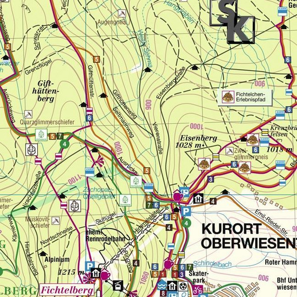 Oberwiesenthal und Umgebung 1 : 33 000 - Wanderkarte