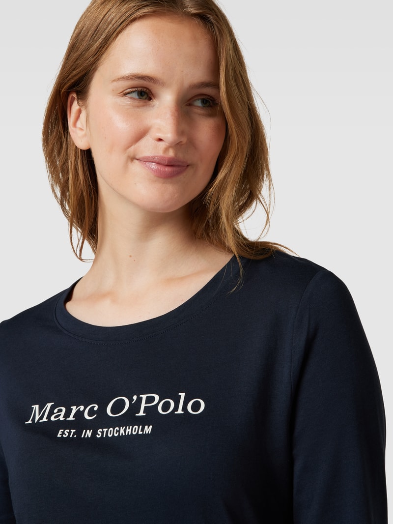 Longsleeve mit Statement-Print Modell 'MIX N MATCH' in dunkelblau