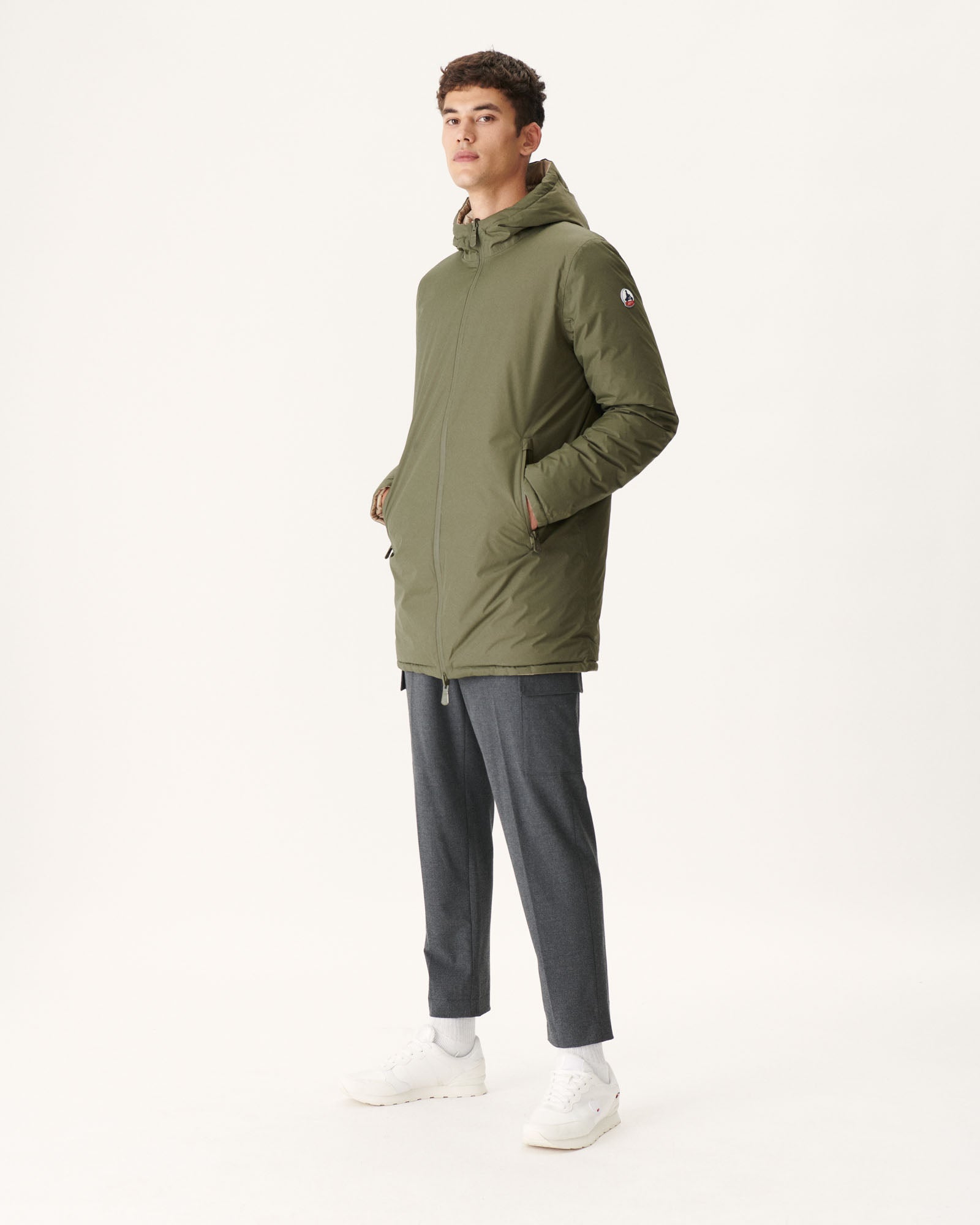 Doudoune réversible Army/Beige Amsterdam