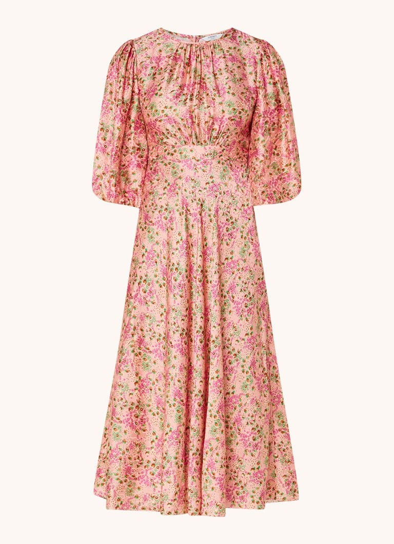 LKBennett Lois midi dress in silk blend with floral print