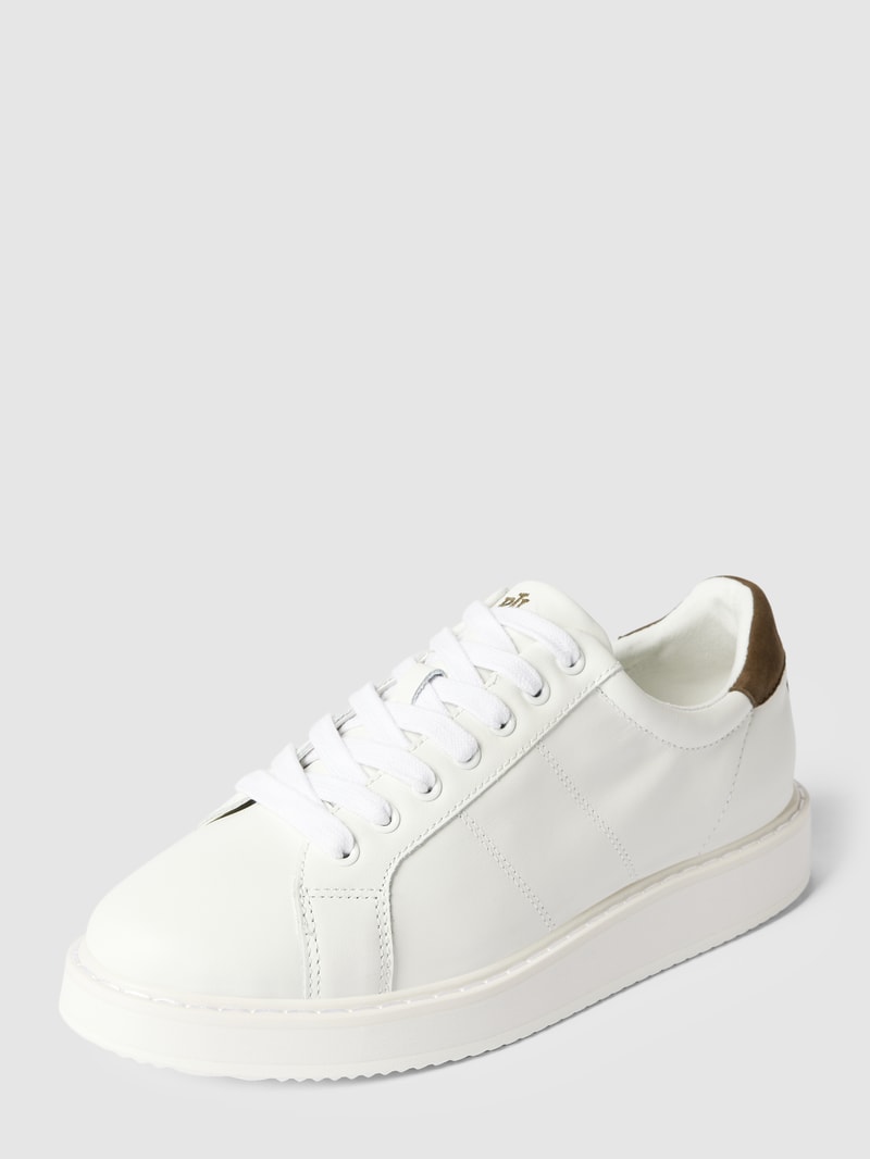 Sneaker aus Leder mit Logo-Stitching Modell 'ANGELINE' in weiß