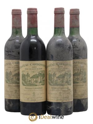 Château Carbonnieux Cru Classé de Graves  1986 - Lot de 4 Bouteilles