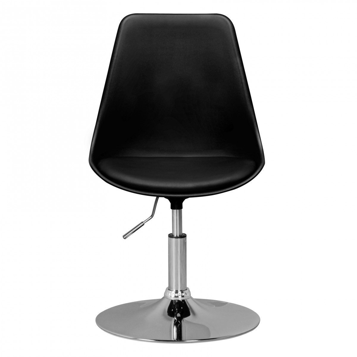 Amstyle KORSIKA | Drehsessel Esszimmerstuhl Kunstleder Schwarz | Drehstuhl höhenverstellbar | Drehhocker Wartezimmerstuhl