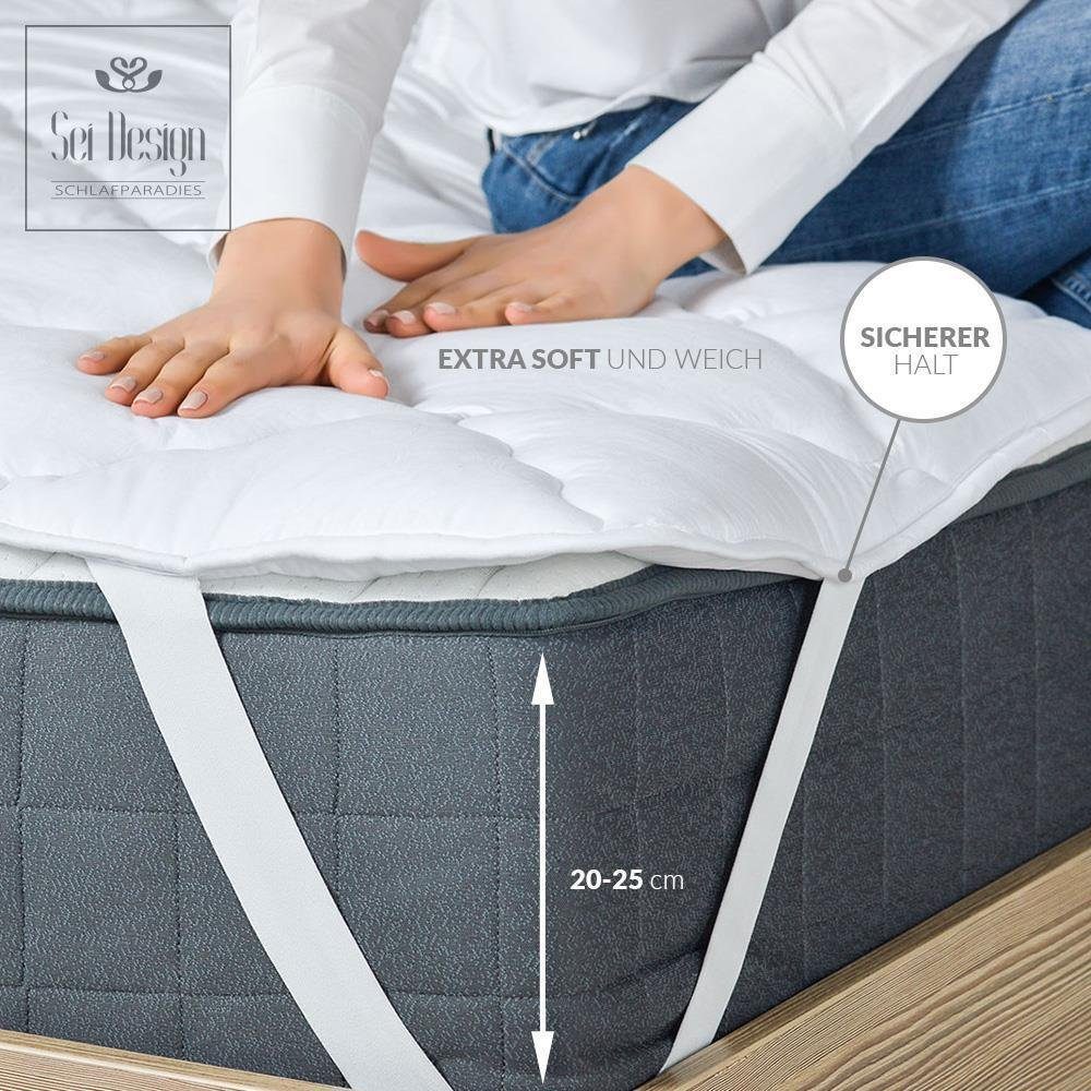 Matratzenauflage Premium 180x200 cm mit 4 Gummibänder SEI Design, zertifizierte Qualität