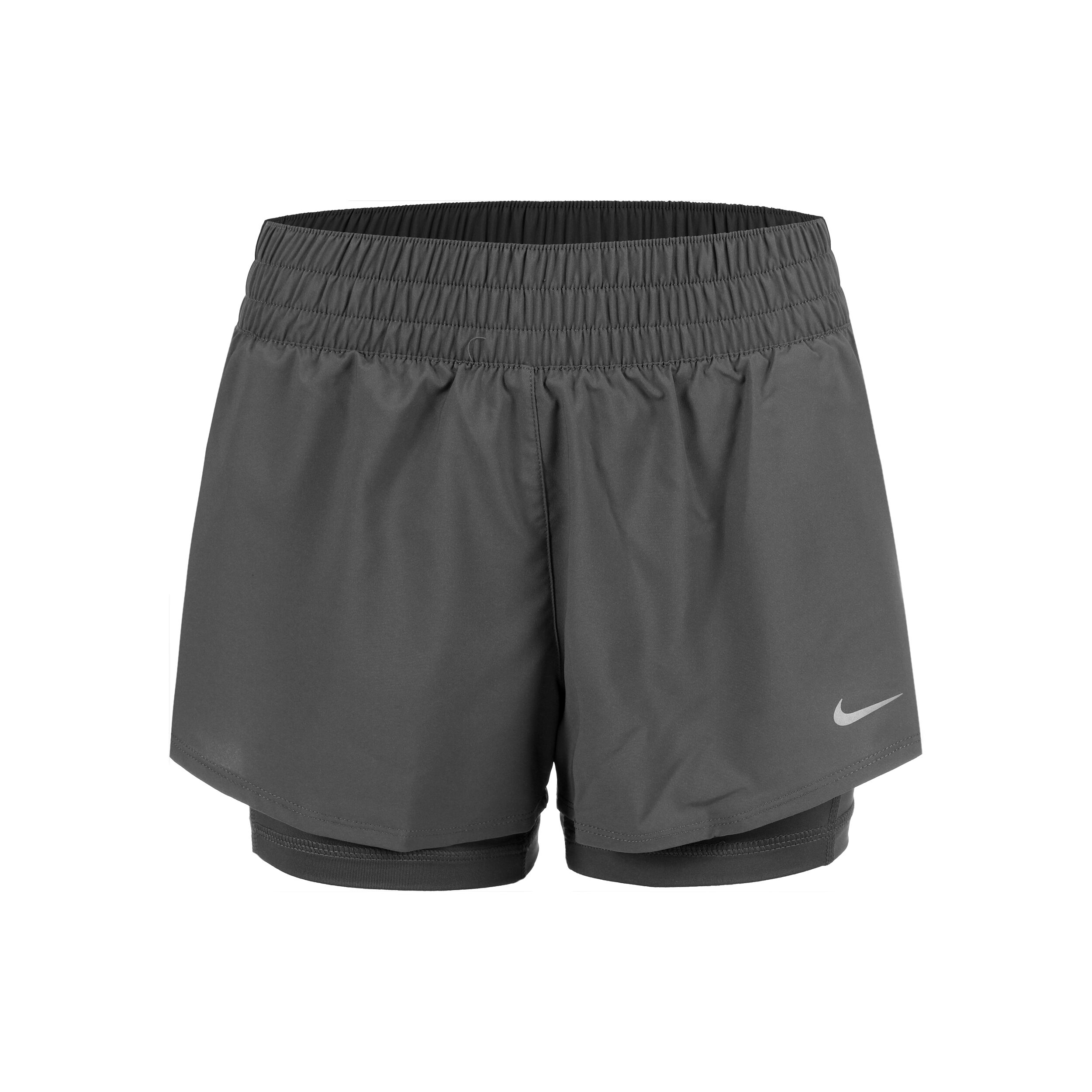 Dri-Fit One MR 3inch 2in1 Shorts Damen - Grau, Schwarz