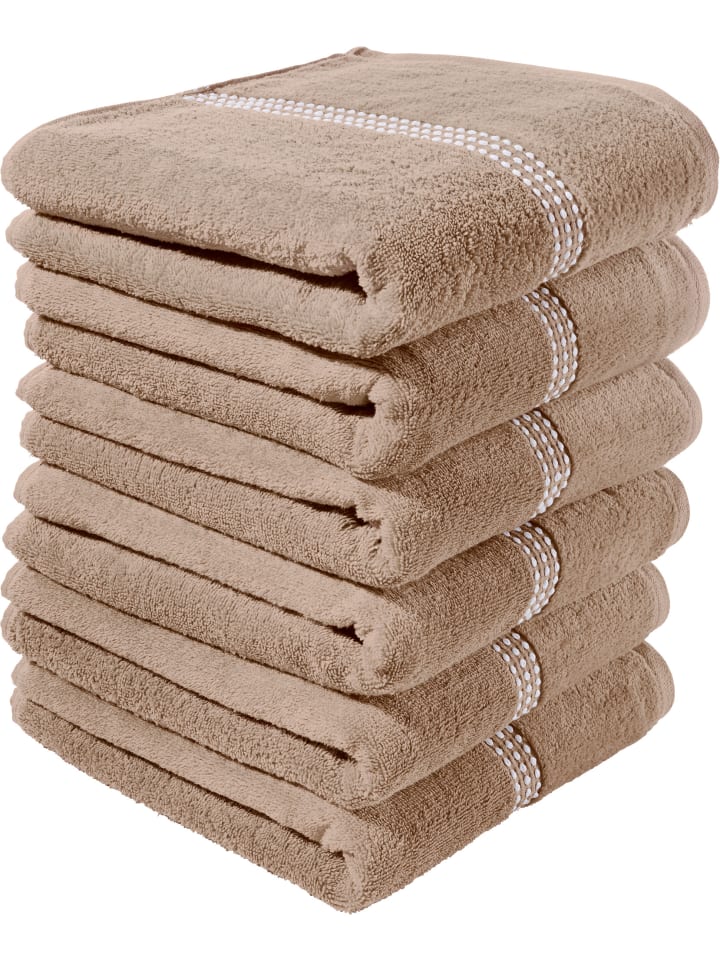 Erwin Müller Frottier Handtuch 6er-Pack Mannheim in beige günstig kaufen 50 x 100 cm