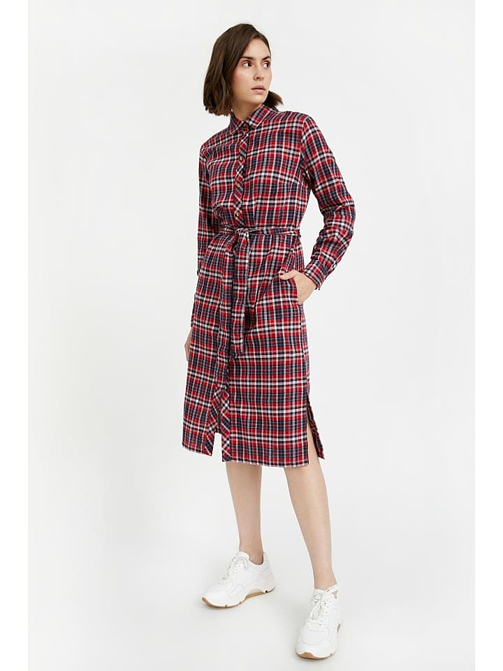 Finn Flare Hemdblusenkleid in red günstig kaufen XS