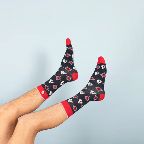 Charles & Vanessa navy blue socks