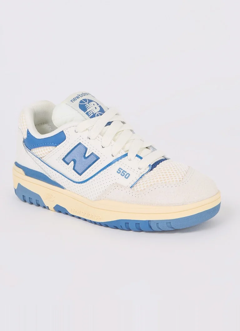 Teniși New Balance 550 din piele cu detalii din plasă
