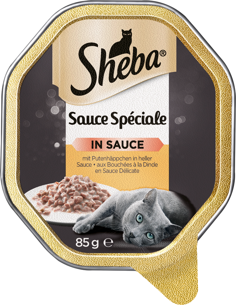 Sheba Nassfutter Sheba Sauce Spéciale 22x85g mit Putenhäppchen, in heller Sauce