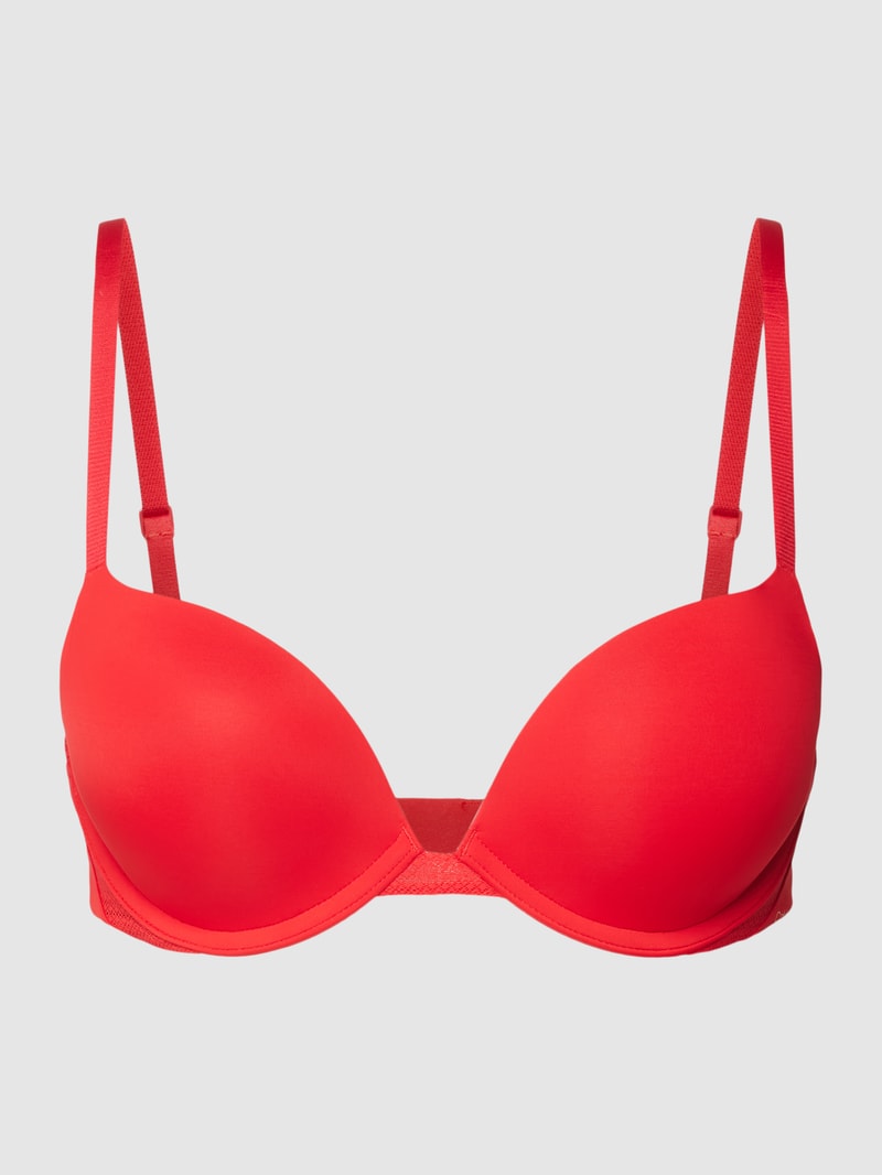 Push-up-BH im unifarbenen Design Modell 'PLUNGE' in rot