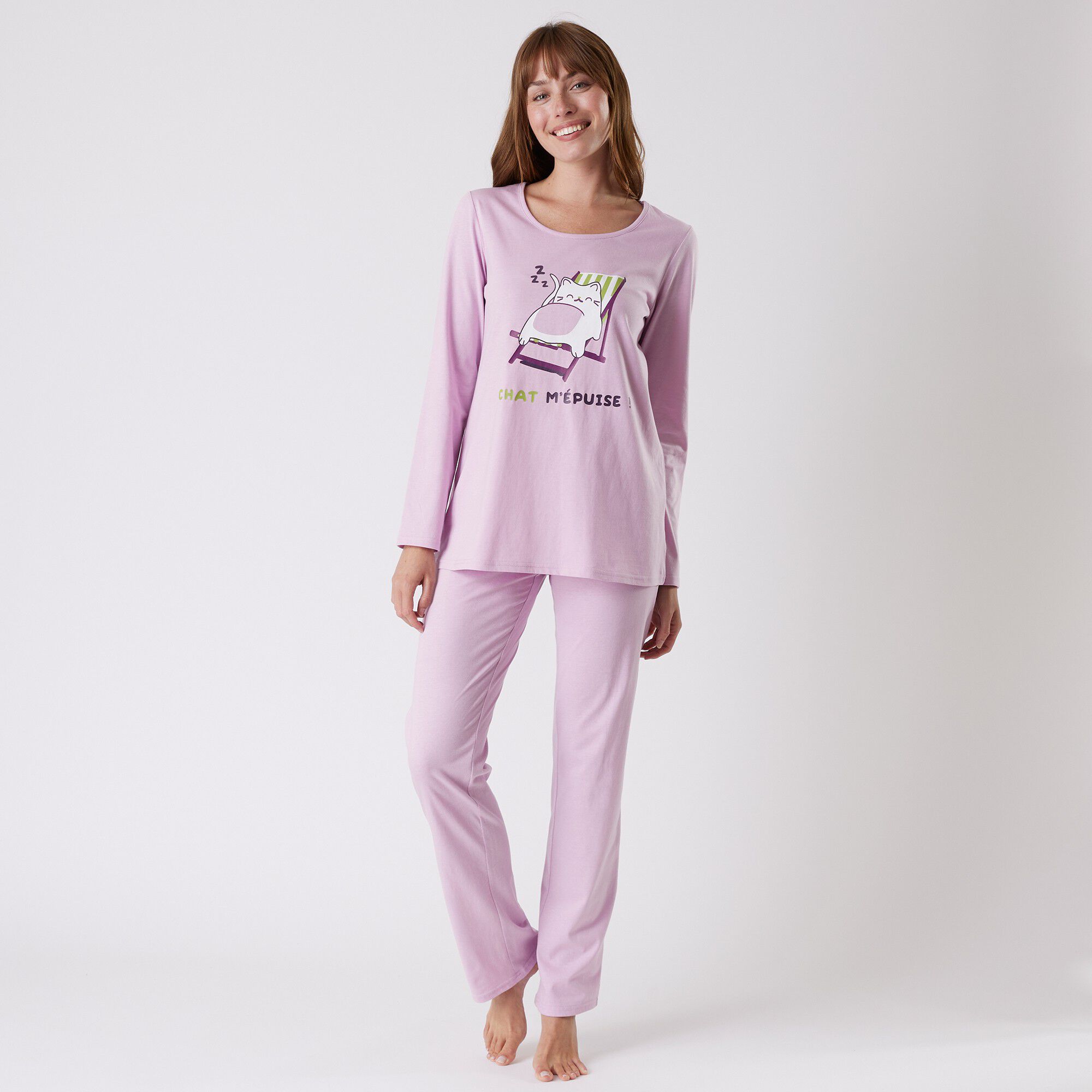 Pyjama manches longues imprimé 