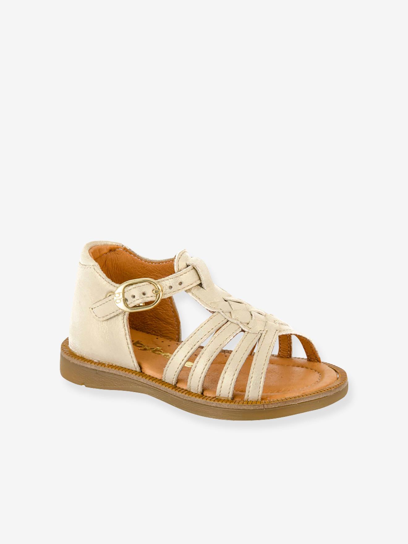 Sandales cuir bébé fille Tourbillon Babybotte® or