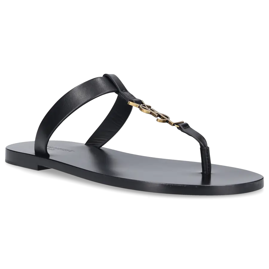 Saint Laurent - Sandalen CASSANDRE Kalbsleder - schwarz