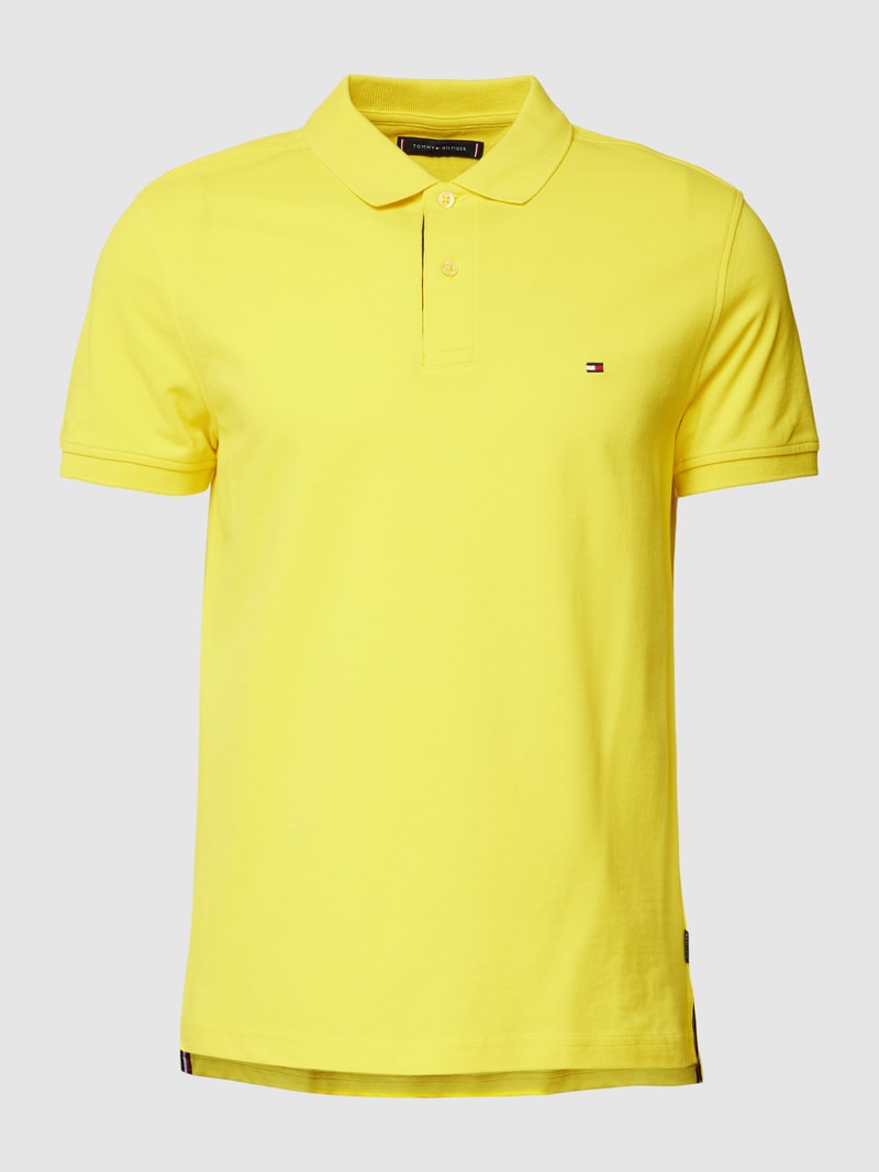 Poloshirt mit Label-Detail in gelb
