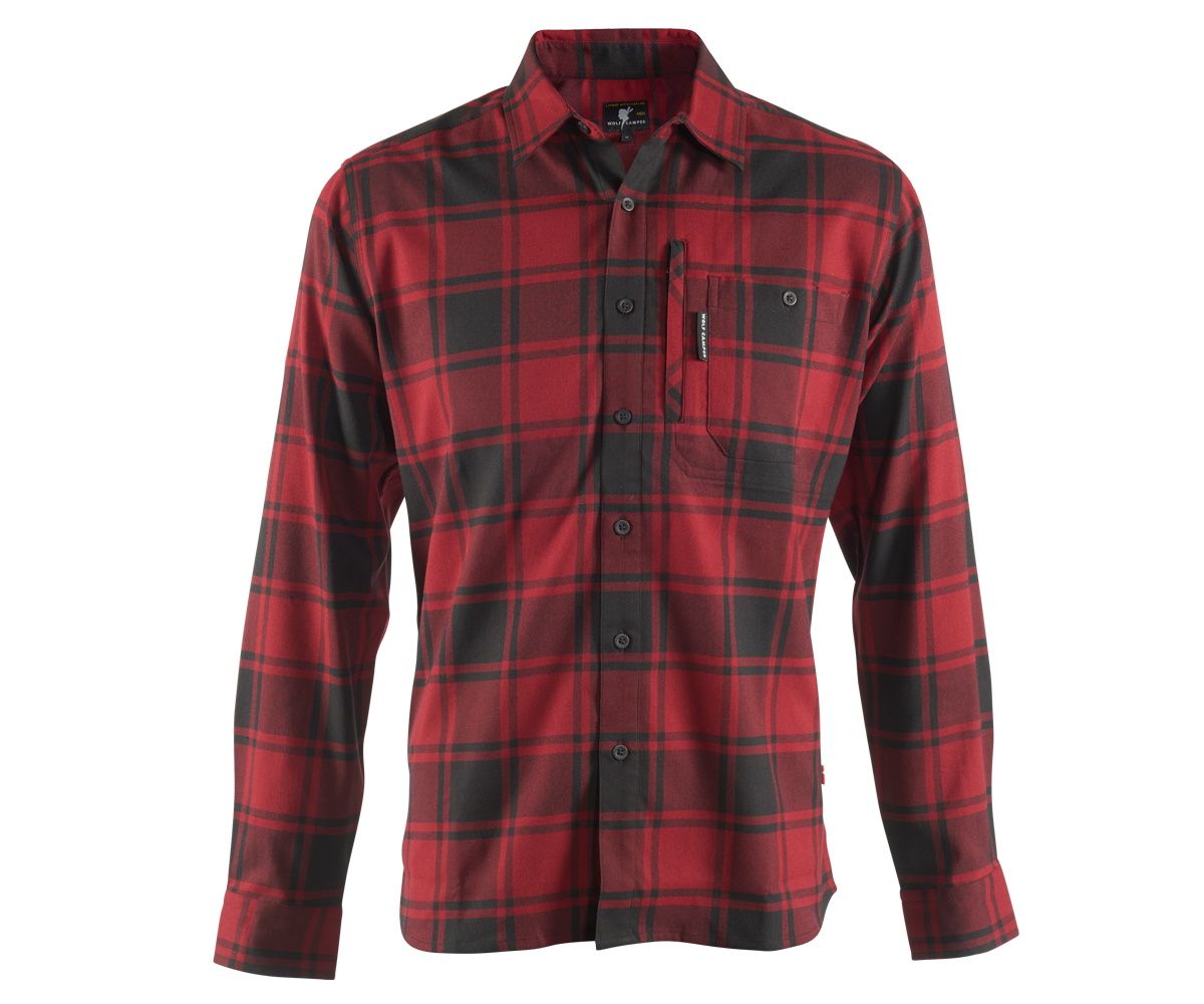 Wolf Camper Ashkii Red Herrenhemd