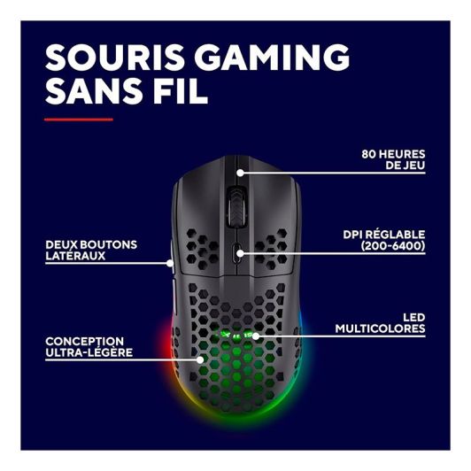 Mouse de gaming TRUST HELOX negru