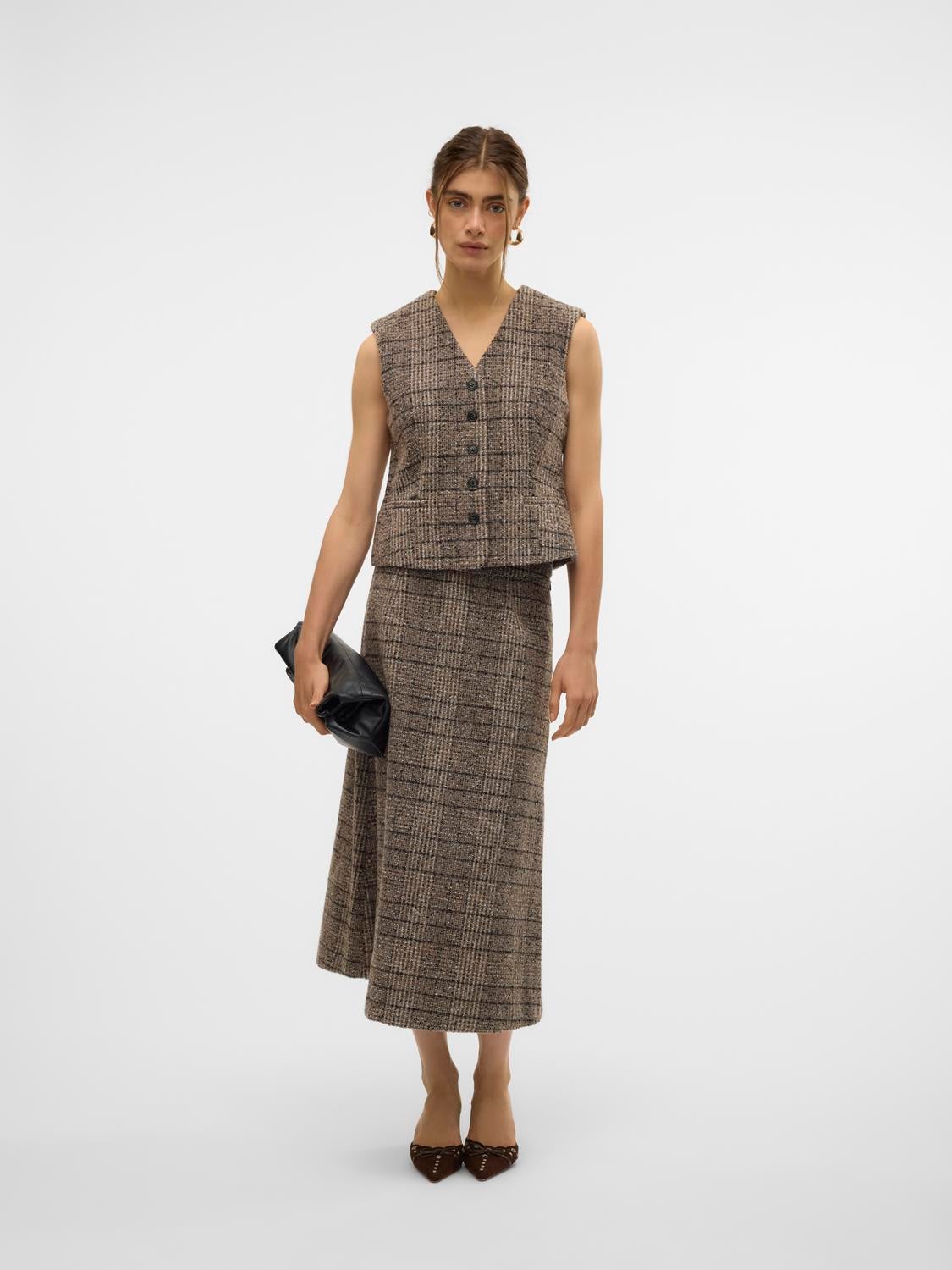 VMMARIN Hohe Taille Midirock