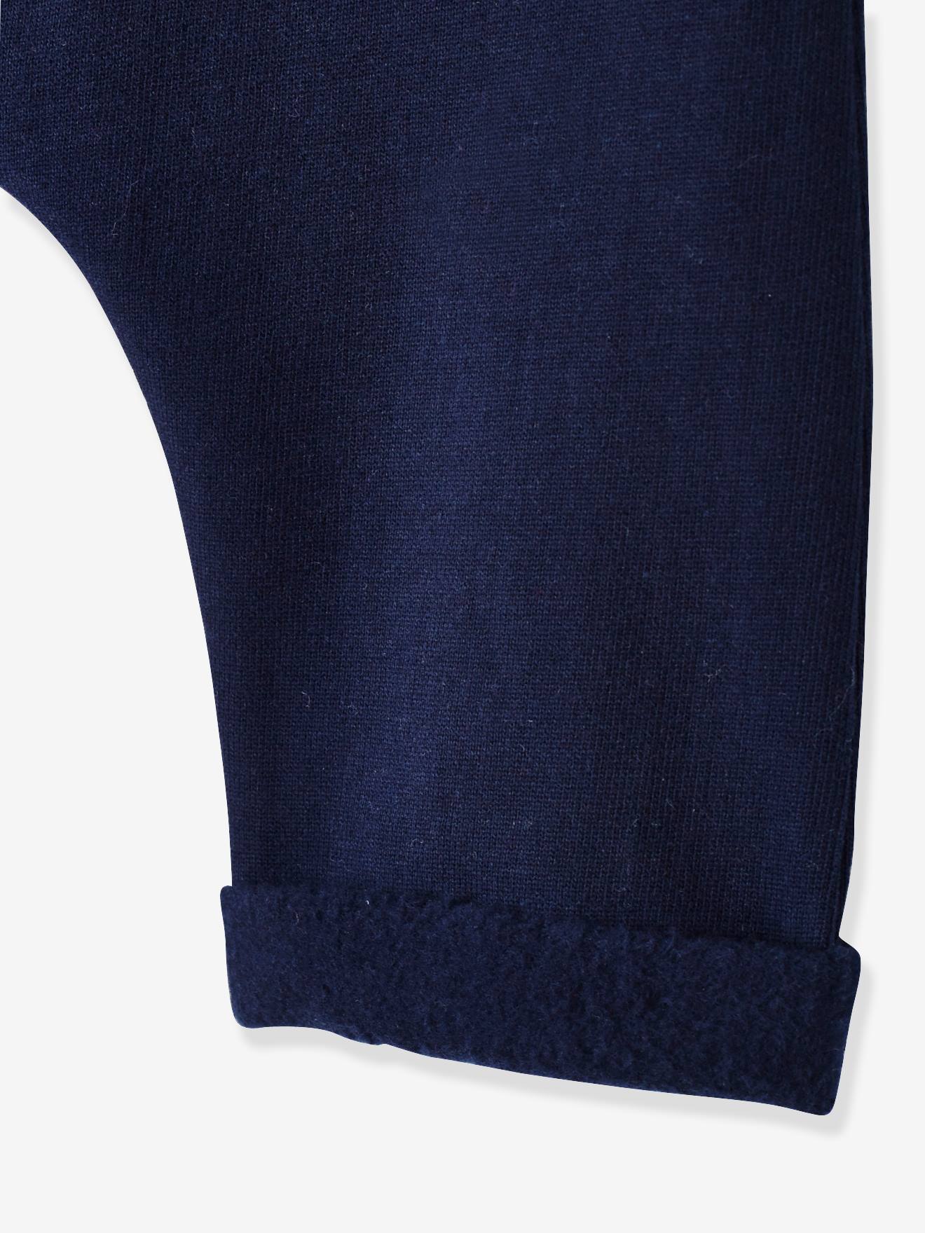 Pantalon naissance en molleton encre