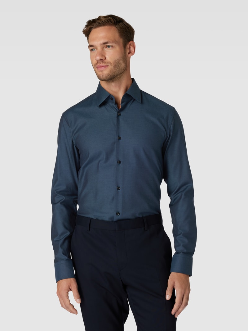 Business-Hemd mit Kentkragen Modell 'HANK' in aqua blau