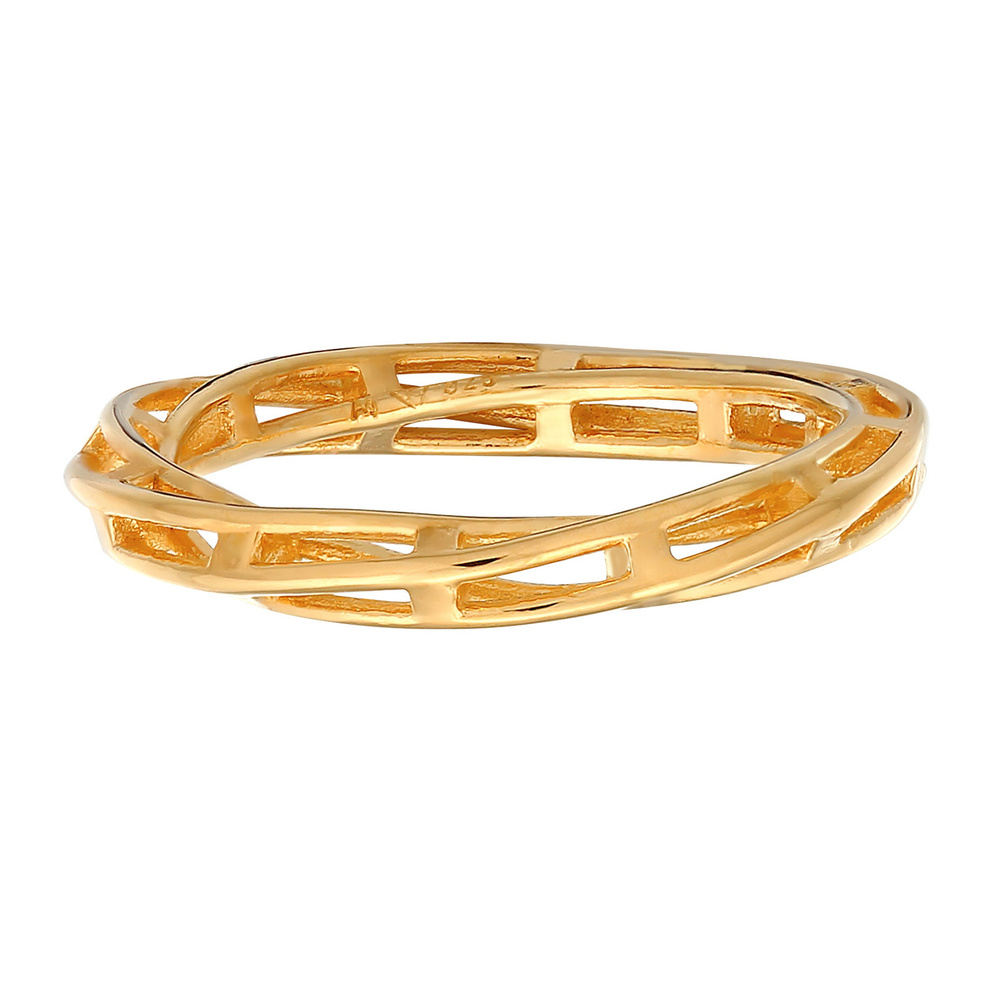 Elli PREMIUM Elli PREMIUM Bague Femmes Bande Chaînes Torsadé Tendance en Argent Sterling 925 Bague